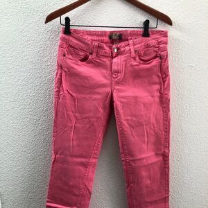 Paige Denim Peg Skinny Jeans Pink Wash Low Rise 29 x 28.5